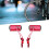 Bike Rear View Mirror Blast-resistant Bicycle Handlebar Red 5