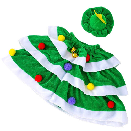 Weihnachtskostüm-Set „Schreibtischgans“ mit Pompons und Glöckchen 2