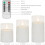 Rote LED-Wachskerzen, 3er-Set – 3"x4", 3"x5", 3"x6" 5