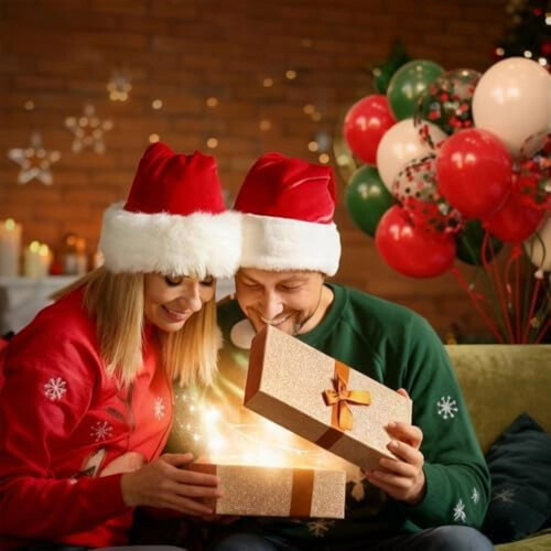 Conjunto de balões de Natal vermelho, verde e branco de 12 polegadas (57 peças) 1