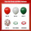 Conjunto de balões de Natal vermelho, verde e branco de 12 polegadas (57 peças) 3