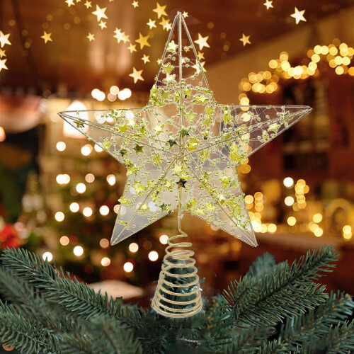LED Star Christmas Tree Topper, 30 cm, Iron 1