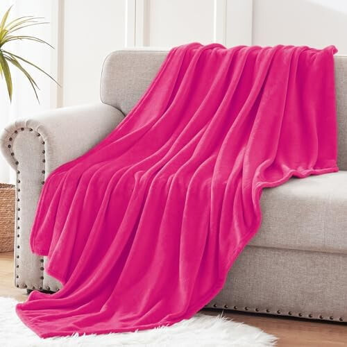 Fleecefilt 122x152 cm rosa 300 gsm 2