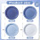 120 papírových talířů Dusty Blue 9 palců 2