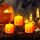 Φωτάκια κολοκύθας για το Halloween, φωτιστικό κεριού LED για το Halloween, διακόσμηση για το 4
