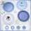 120 papírových talířů Dusty Blue 9 palců 3