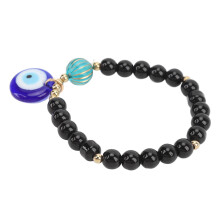 Blaues Böser Blick-Armband, 10-mm-Perlen, 10,2–24,1 cm