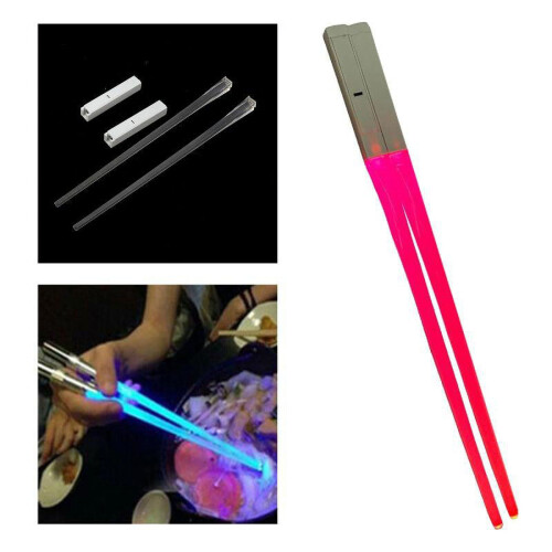 LED Lightsaber Chopsticks Reusable 3-Pair 2