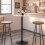 Round Pub Table White Metal Base MDF Top 40 Inch 4