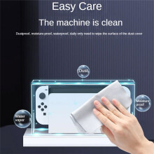Clear Dust Cover with RGB Luminous Base for /OLED Protection Cover Protective Sleeve Acrylic Display Shell F