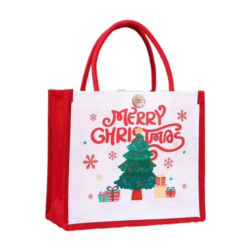 Weihnachtsgeschenkbox-Tasche – Flach verpackt, festliches Design 1