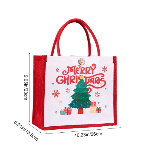 Weihnachtsgeschenkbox-Tasche – Flach verpackt, festliches Design 2