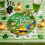 St. Patrick's Day Disposable Tableware Set with Clover Print 4