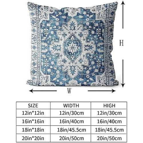 Μαξιλαροθήκες boho από βαμβάκι 18x18 ιντσών, σετ 2 τεμαχίων 1