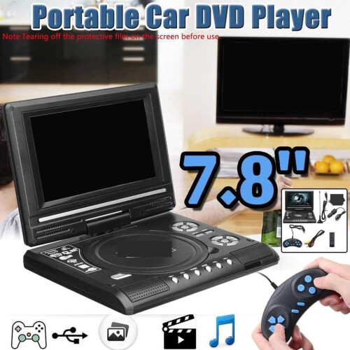Leitor de DVD portátil de 7,8 polegadas com bateria integrada 2