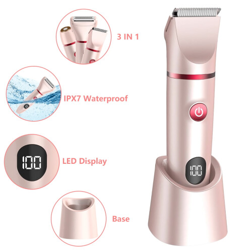 3-in-1 Bikini-Trimmer für Damen mit LCD-Display 1
