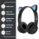 Ακουστικά Bluetooth για παιδιά με αυτιά γάτας και φώτα LED 2