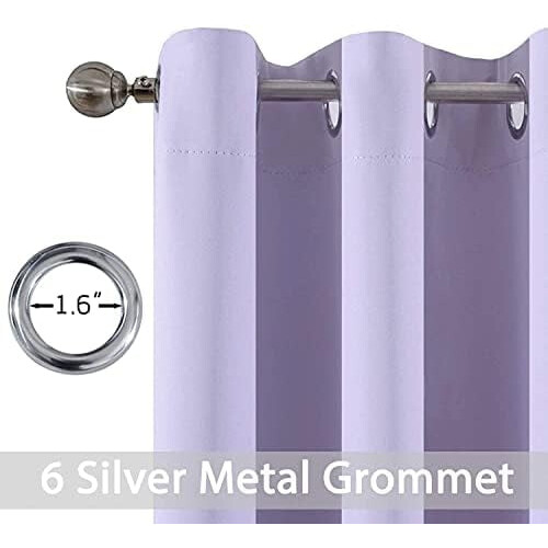 Blackout Curtains Lilac 42W x 63L 2 Panels 1