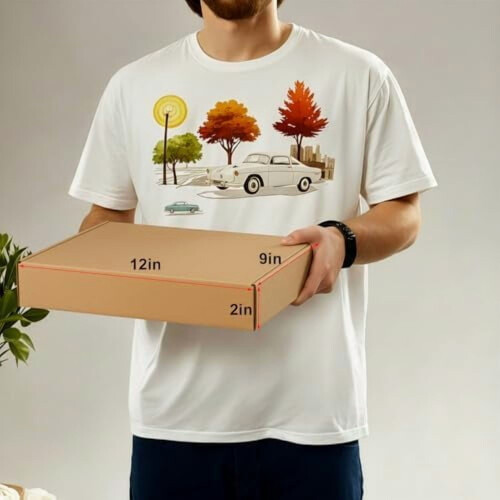 Caixas de papelão kraft marrom para envio postal, 7x5x1 polegadas, pacote com 100 unidades. 2