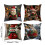 Conjunto de 4 capas de almofada natalinas de pelúcia curta, 45x45 cm (18x18 polegadas). 3