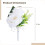 Set van 6 witte zijden rozen als bruidscorsages 4