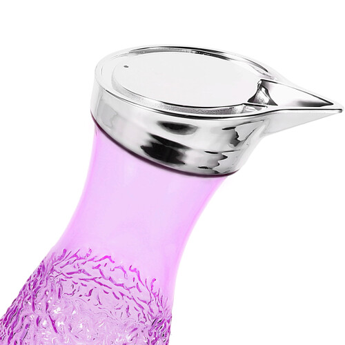 Κανάτα νερού PC 1000ml μωβ με καπάκι 2