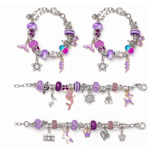 Kit per creare braccialetti con ciondoli da 63 pezzi per ragazze 1