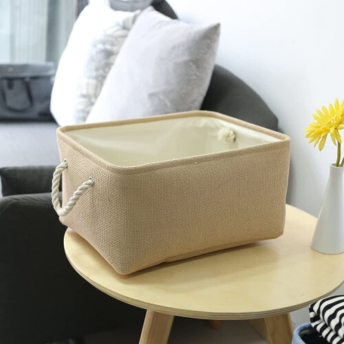Cesta de almacenamiento rectangular de tela 9W 1
