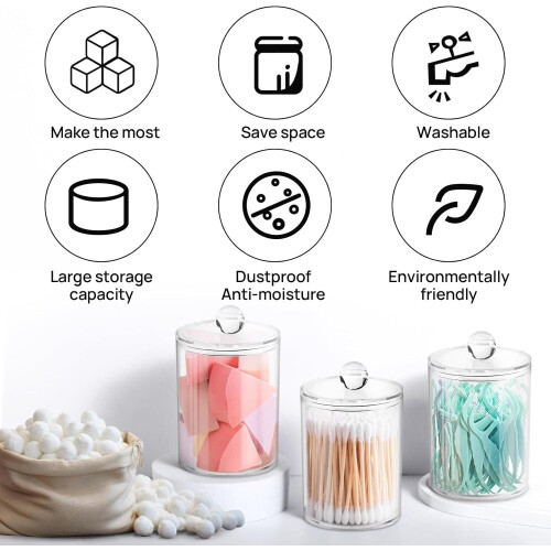 4-pak klar Qtip-holderdispenser 2