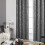 Blackout Curtains 84 in Light Gray with Silver Wave Print 3