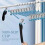 Verstellbare Hosenbügel mit Clips, blau, 10er-Pack 3