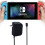Original strømlader med transformator for kompatibel med Nintendo Switch – hurtigladeadapter for Switch og Joy-Cons 3