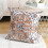 Σετ 2 τετράγωνων μαξιλαροθηκών boho 20x20", καφέ & μπλε βελούδο, έθνικ σχέδιο, 2