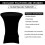 Black Spandex Cocktail Tablecloth 32x43 in 6-Pack 4