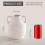 Vaso de cerâmica off-white de 8 polegadas com alças. 2