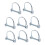 Worgeous8Pcs Lock Pin Shaft Locking Hitch Trailer Coupler Safety Silver 4