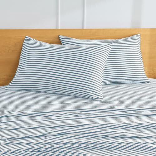 Randiga örngott i 100 % bomull, queen size, 2-pack 1