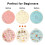 Embroidery Kit for Beginners: 3 Stamped Patterns, Hoop, Needles, Threads & Video Guide – Compatible with All Basic Embroidery Tools 6