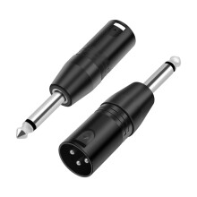 6,35 mm Mono-Stecker auf XLR 3-Poligen Stecker Audio-Stecker Konverter Adapter Anschluss für Kopfhörer-Mikrofon-Verstärker