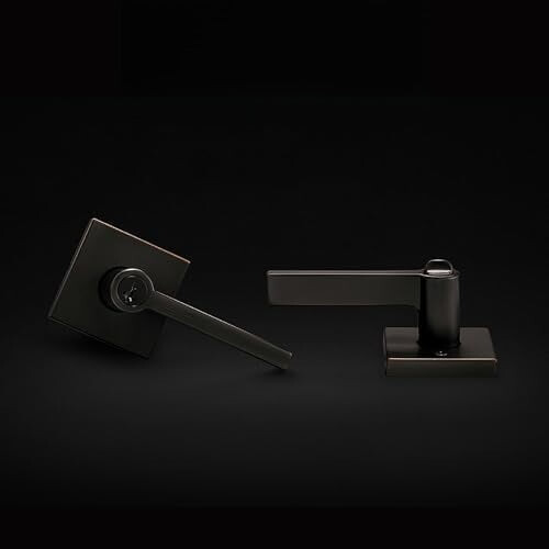 Λαβή πόρτας Halifax Entry με κλειδαριά και κλειδί, Venetian Bronze, αναστρέψιμος μοχλός, 1