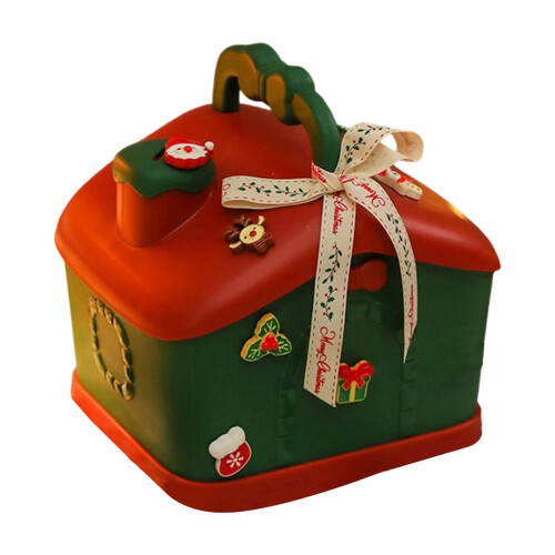 Beige pappers julklappsask 16x18,3x20cm 2