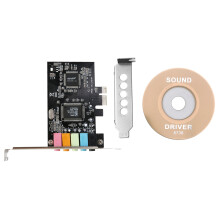 Carte son PCIe 5.1, PCI Express Surround 3D carte audio pour PC avec haute performance sonore directe et support bas profil
