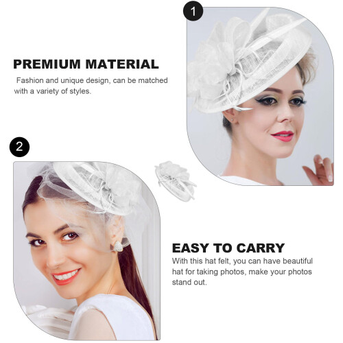 Βάση από τσόχα για καπέλο Fascinator – Λινάρι, στρογγυλή 13,5cm 1