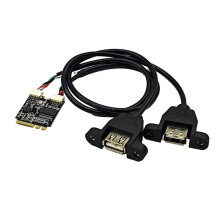 Expansion Adapter Card M2 WIFI KEY A/ETo Usb Adapter Card Laptop Motherboard Ngff to Dual Port USB2.0 Expansion Card B