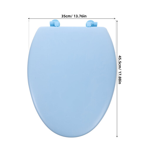 Copriwater imbottito in schiuma blu per WC allungati 1