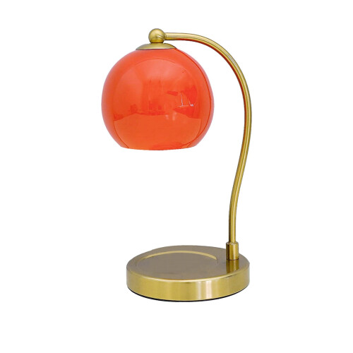Justerbar lysvarmerlampe orange metal 1 stk. 1