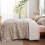 Light Taupe Floral Comforter Set Twin/Twin XL 2-Piece 4
