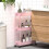 Slim 3-Tier Rolling Storage Cart Pink 5