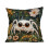 Fodera per cuscino nera ricamata, 45x45 cm, in peluche corto 2