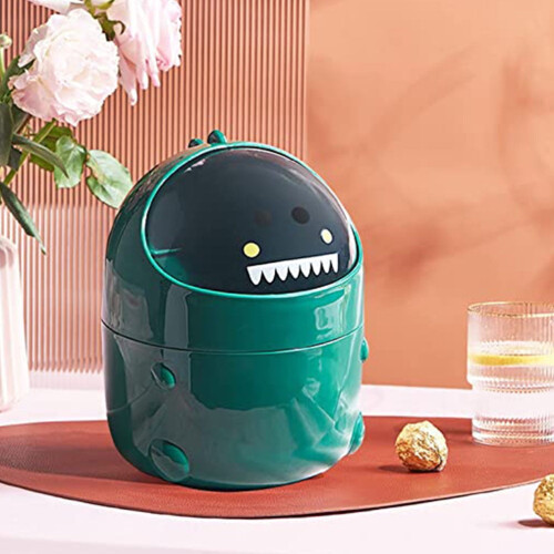 Donkergroene PP bureauprullenbak 20x16x16cm 1